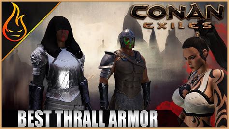Conan exiles best armor for archer thralls - Redeemed silent Legion Helmet - 5% str weapon damage (May be 8% can't recall now) Voidforged Dragon Armor - 8% str weapon damage God breaker grips - 5% str weapon damage Champion Leggings - 5% str weapon damage Guardian Sabatons (DLC Set) - 5% str weapon damage